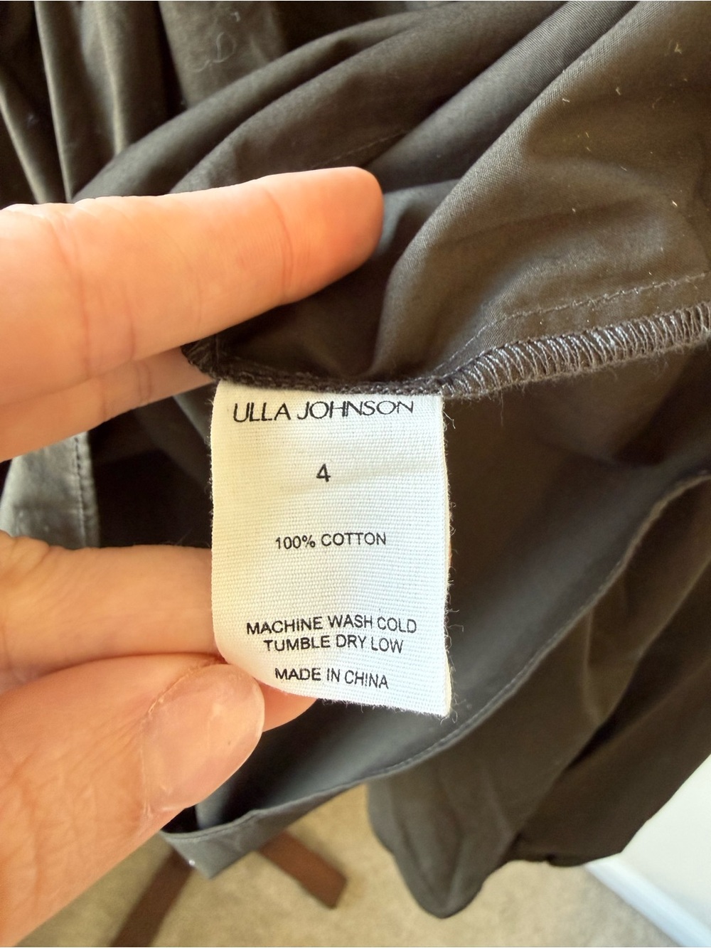 Ulla Johnson Black Ruffled Yoke Blouse - Picture 4 of 4